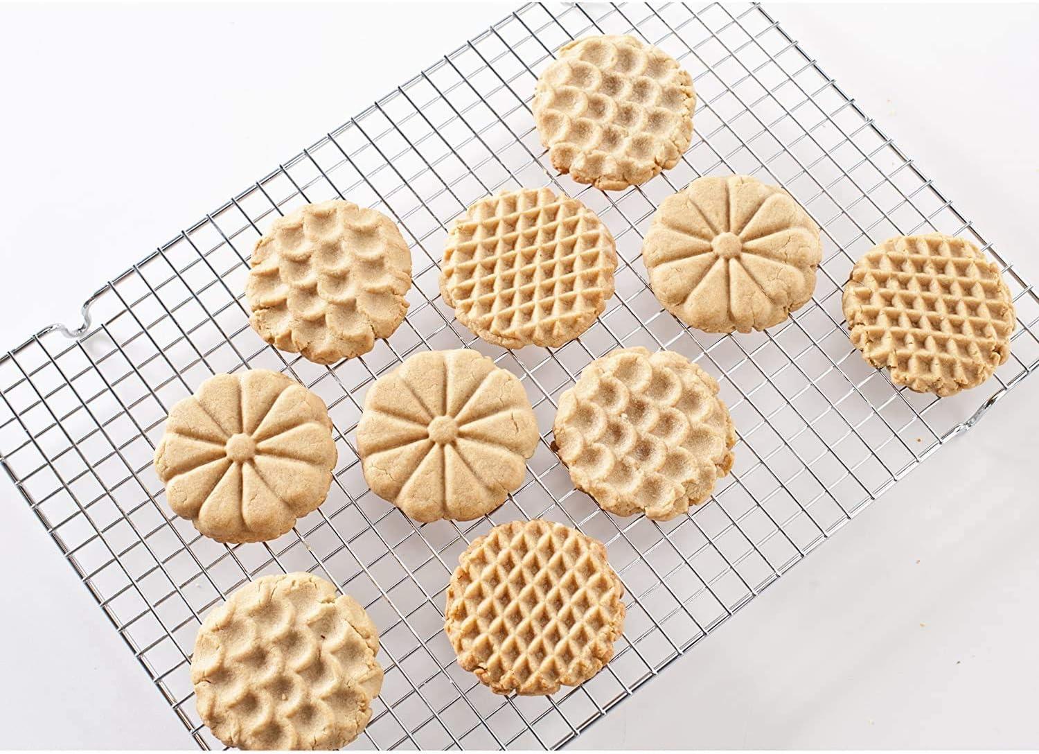 imageNordic Ware 01236 Yuletide Cast Cookie Stamps 3inch rounds SilverAll Season