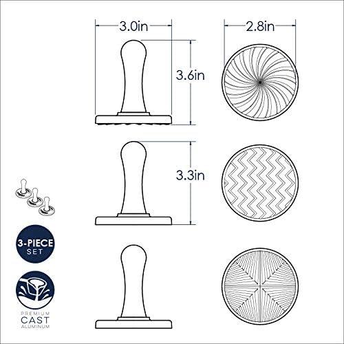 imageNordic Ware 01236 Yuletide Cast Cookie Stamps 3inch rounds SilverGeo Cast