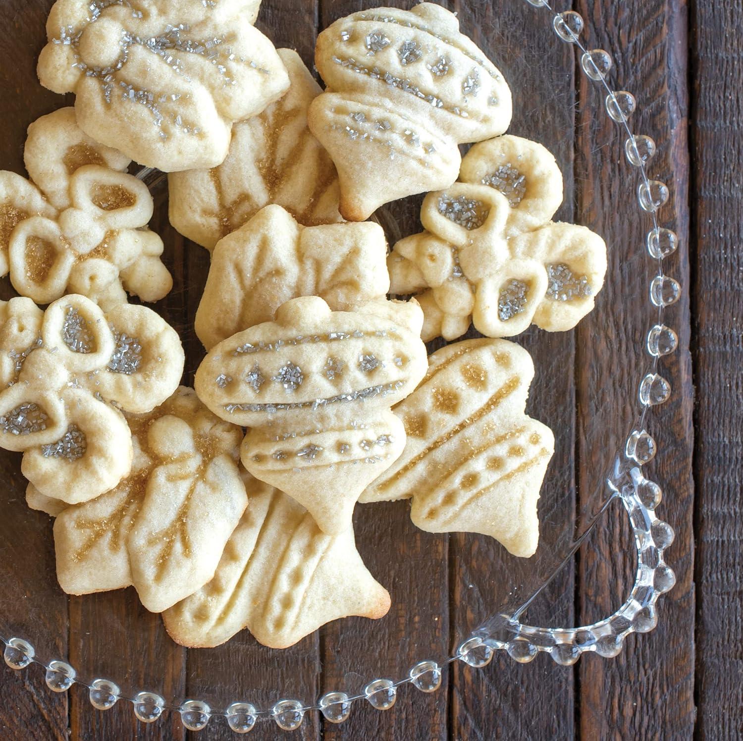 imageNordic Ware 01236 Yuletide Cast Cookie Stamps 3inch rounds SilverHoliday 3D