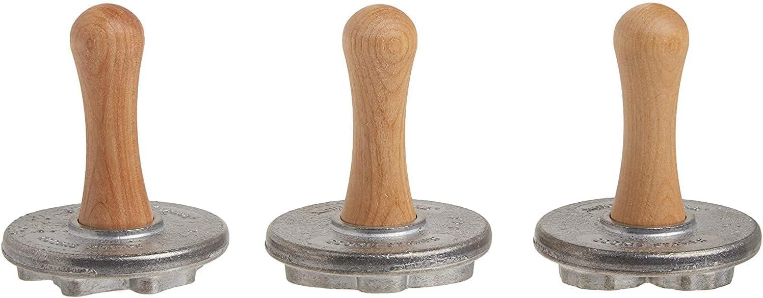 imageNordic Ware 01236 Yuletide Cast Cookie Stamps 3inch rounds SilverHoliday 3D