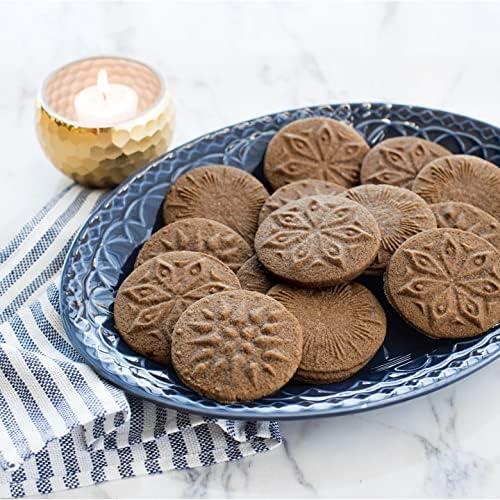 imageNordic Ware 01236 Yuletide Cast Cookie Stamps 3inch rounds SilverStarry Night