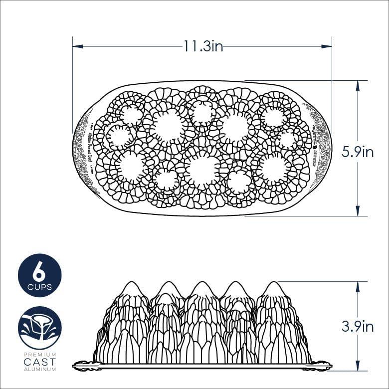 imageNordic Ware Alpine Forest Loaf Sparkling Silver 6 CupAlpine Forest Loaf  6 Cup