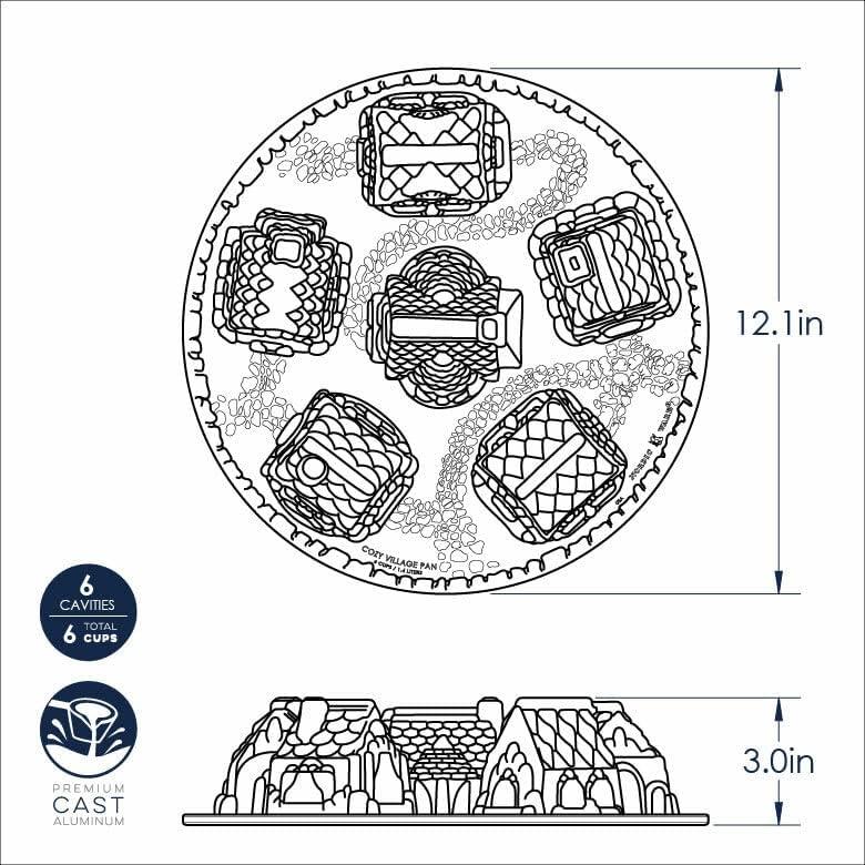 imageNordic Ware Gingerbread House Duet PanCozy Village Baking Pan