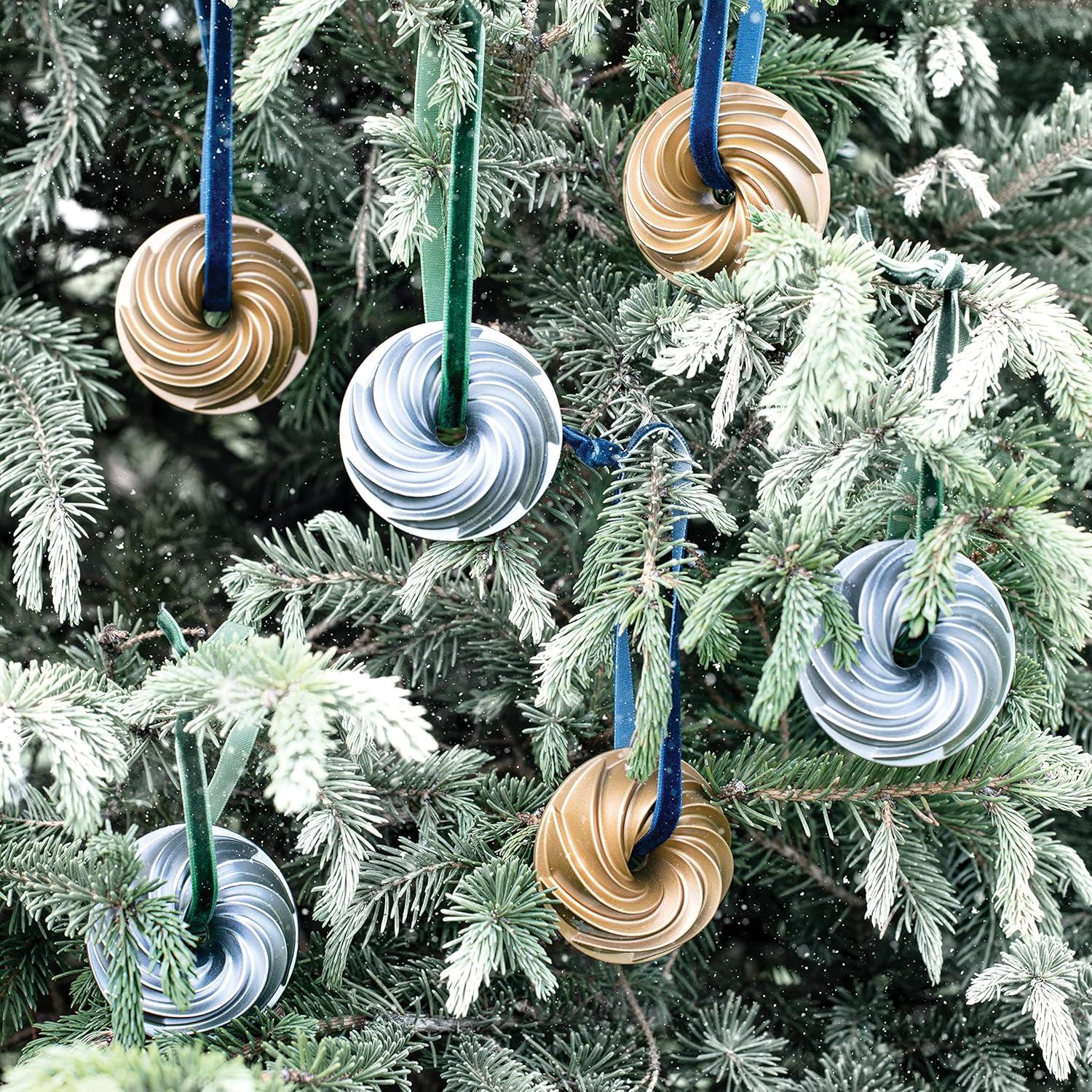 imageNordic Ware Jubilee Bundt Ornament Set Gold and Silver 2PiecesSilver Set