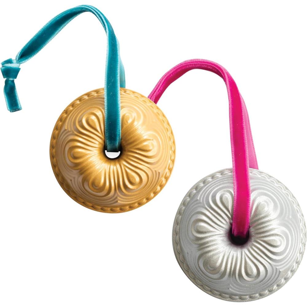 imageNordic Ware Jubilee Bundt Ornament Set Gold and Silver 2PiecesGoldSilver Set