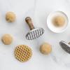 imageNordic Ware 01236 Yuletide Cast Cookie Stamps 3inch rounds SilverAll Season