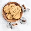 imageNordic Ware 01236 Yuletide Cast Cookie Stamps 3inch rounds SilverAll Season