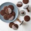 imageNordic Ware 01236 Yuletide Cast Cookie Stamps 3inch rounds SilverGeo Cast
