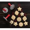 imageNordic Ware 01236 Yuletide Cast Cookie Stamps 3inch rounds SilverPretty Pleated