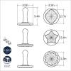 imageNordic Ware 01236 Yuletide Cast Cookie Stamps 3inch rounds SilverPretty Pleated