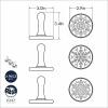 imageNordic Ware 01236 Yuletide Cast Cookie Stamps 3inch rounds SilverSnowflake