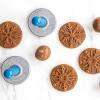 imageNordic Ware 01236 Yuletide Cast Cookie Stamps 3inch rounds SilverSnowflake