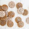imageNordic Ware 01236 Yuletide Cast Cookie Stamps 3inch rounds SilverSnowflake