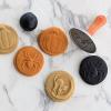 imageNordic Ware 01236 Yuletide Cast Cookie Stamps 3inch rounds SilverSpooky