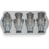 imageNordic Ware Nutcracker Sweets Cast Cakelet Pan 6 Cup Capacity Silver