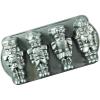 imageNordic Ware Nutcracker Sweets Cast Cakelet Pan 6 Cup Capacity Silver