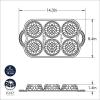 imageNordic Ware 54349AMZ Shortcake Baskets Cast Aluminum Cakelet Six 12 Cup Toffee