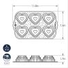 imageNordic Ware Elegant Heart Bundt 10 Cup ToffeeTiered Cakelet