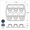 imageNordic Ware Halloween Bakeware Haunted Skull Cakelet Pan BronzeHaunted Skull Cakelet Pan