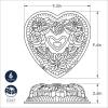 imageNordic Ware Wildflower Heart Bundt 6 Cup ToffeeHeart Bundt