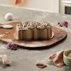 imageNordic Ware Wildflower Heart Bundt 6 Cup ToffeeLoaf Pan  6Cup  Toffee