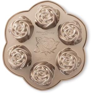 imageNordic Ware Floral Cakelet 3 Cups ToffeeRosebud Cakelet
