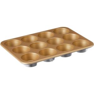 imageNordic Ware 9quot Round Nonstick Natural Aluminum Cake Pans 2 Pack Metallic12 Muffins