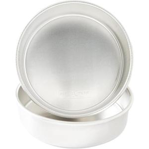 imageNordic Ware Natural Aluminum Commercial Round Layer Cake Pan Baking EssentialsSet of 2 9Inches