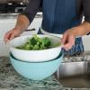 imageNordic Ware 2in1 Colander Bowl Set White and Sea Glass