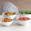 imageNordic Ware Mini Prep and Serve Mixing Bowls Set 4Piece EarthTonesGlacier White