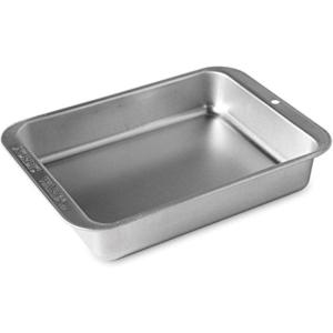 imageNordic Ware Naturals Compact Crisping Tray  Natural Uncoated Aluminum Toaster Oven and Broiler SafeRectangular Baker