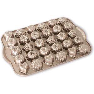 imageNordic Ware Tea Cakes Cast Aluminum Cakelet 25 Cup Capacity Toffee