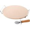 imageNordic Ware 14Inch Square Pizza and Baking Stone Oven Safe and Grill Safe Cordierite with Stainless HolderRound