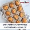 imageNordic Ware Naturals 12 Cavity Muffin Pan with HighDomed Lid12Cup Muffin Pan
