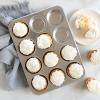 imageNordic Ware Naturals 12 Cavity Muffin Pan with HighDomed Lid12Cup Muffin Pan