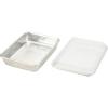 imageNordic Ware Naturals Quarter Sheet 9x13 and Lid Baking Set USA Made Aluminum Commercial Quality Sheet Pans for Baking or Roasting Encapsulated Galvanized Steel Rim Prevents Warping 3pc Bakers Set