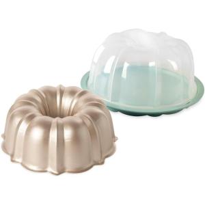 imageNordic Ware Formed Orginal Bundt with Translucent Keeper 12 Cup Golden HourGolden Hour with Keeper