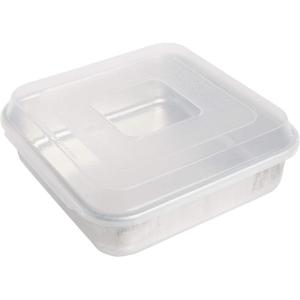 imageNordic Ware Natural Aluminum Commercial Square Cake Pan with Lid Exterior 988 x 988 InchesSquare Pan with Lid