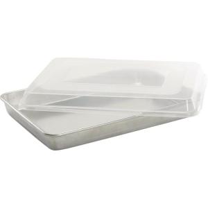 imageNordic Ware Natural High Sided Sheet Cake Pan SilverHigh Sided with Lid