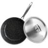 imageNordic Ware Basalt Aluminum Saute Skillet and Lid Set 8Inch Ceramic CoatingNonstick Ceramic Coating