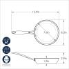 imageNordic Ware Basalt Aluminum Saute Skillet and Lid Set 8Inch Ceramic CoatingNonstick Ceramic Coating