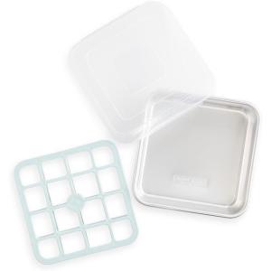 imageNordic Ware Brownie Buddy Kit 9Inch Square Pan with Plastic Slicer and Lid