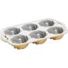 imageNordic Ware Heritage Bundtlette Cake Pan Metallic SilverGold