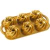 imageNordic Ware Heritage Bundtlette Cake Pan Metallic SilverGold