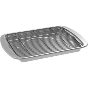 imageNordic Ware Extra Large Oven Crisping Baking Tray with Rack SilverNatural
