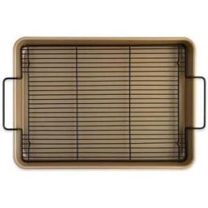 imageNordic Ware Extra Large Oven Crisping Baking Tray with Rack SilverNonstick
