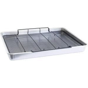 imageNordic Ware Extra Large Oven Crisping Baking Tray with Rack SilverSilver