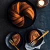 imageNordic Ware NW 95577 75th Anniversary Braided Rope Bundt Cake Pan Gold 12 Cup CapacityPan