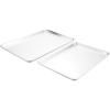 imageNordic Ware Extra Large Baking Sheet 21 x 15 inches XL Big sheet pan Natural Uncoated Aluminum Reinforced Steel Rim Prevents Warping 1pk Big SheetHalf and Big Sheet