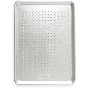 imageNordic Ware Naturals Perforated Crisping Half Sheet Pan for Baking or Roasting Uncoated Natural Aluminum with Reinforced Steel Rim Prevents Warping